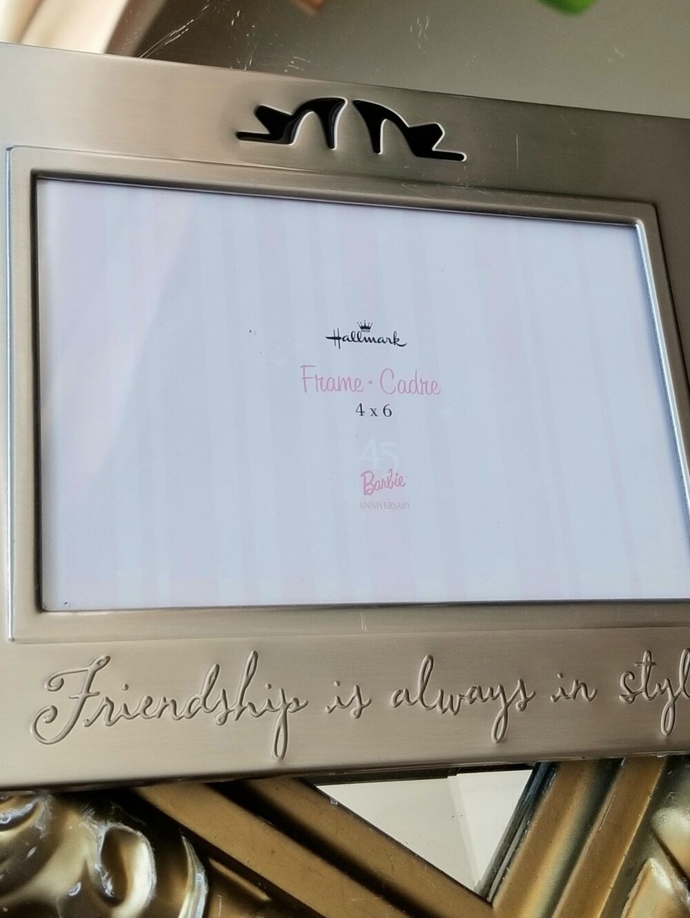 ❗Barbie 45th Anniversary Hallmark Silver Friendship High Heels Picture Frame❗